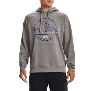 2/49$ Men's Under Armour‎ Rival Fleece Mountain Key gray Hoodie size Large